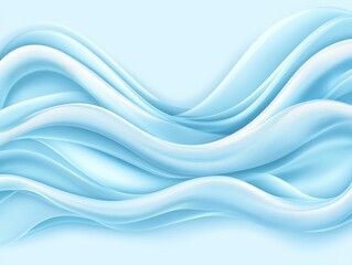 Fototapeta premium Soft flowing waves in shades of blue create a serene background for design