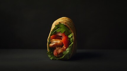Delicious Chicken Wrap, Tasty Food Photography