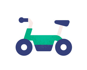 レンタルやシェアにで使われる電動自転車のイラスト。かわいいポップなアイコン素材。