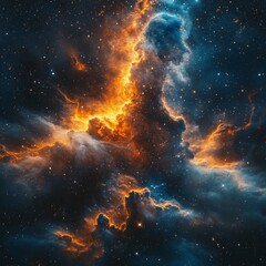 Obraz premium Explore the Cosmos: Awe-Inspiring Nebulae and Mystical Clouds in Deep Space Astronomy