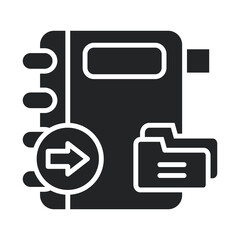 File Icon Glyph Style. Vector Illustration For Graphic Design