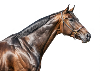 Horse isolated on a transparent background.