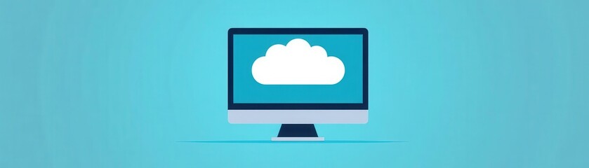 SaaS tools flat design front view cloud computing environment animation Triadic Color Scheme