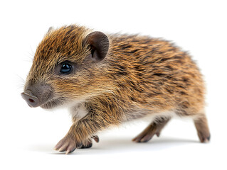 Fototapeta premium Cute Piglet Exploring Its Surroundings in a Playful Manner During Bright Daylight