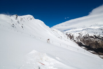 Panoramic view of the Caucasus mountains