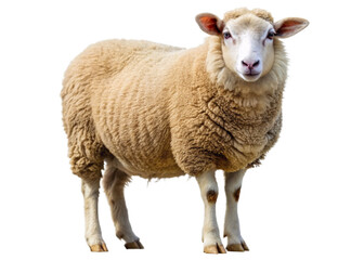 Obraz premium Sheep isolated on a transparent background.