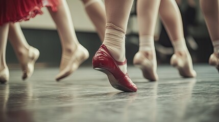 Elegant Dance Performance with Red Shoes and Graceful Movements
