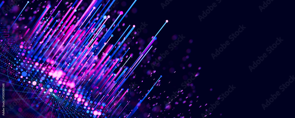 big data complex graph. quantum computing universe. cyber space of ai technology. futuristic graph. 