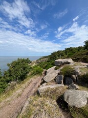 landscape with rocks and sea