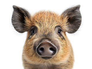 Fototapeta premium Cute Piglet Exploring Its Surroundings in a Playful Manner During Bright Daylight