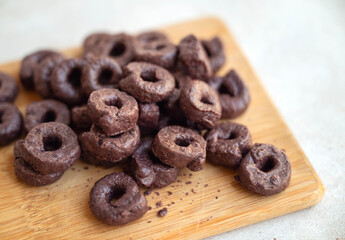 Italian Black  Taralli with olives .Bread snacks