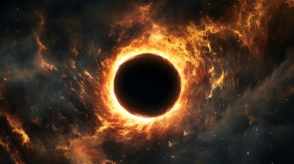 A distant supermassive black hole with a glowing accretion disk and jets of energy