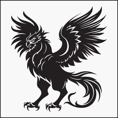 Fototapeta premium heraldic griffin vector