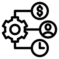 Resource Allocation Icon For Design Elements