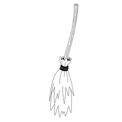 line art broom