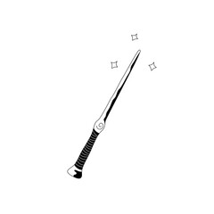 line art magic stick