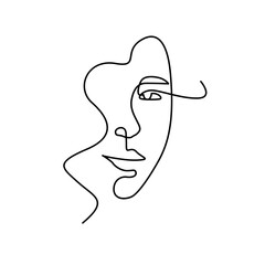 line art face