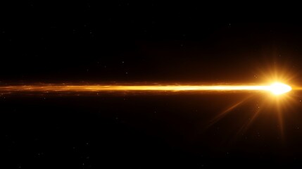 A glowing comet approaching the sun, its tail stretching across the frame