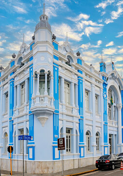 Filipe Camar&atilde;o Palace is the seat of the Town Hall of Natal, built in 1922 its name was chosen in honor of the Indian Filipe Camar&atilde;o , who was the chief of the Potiguaras, RN, Brazil, 2022