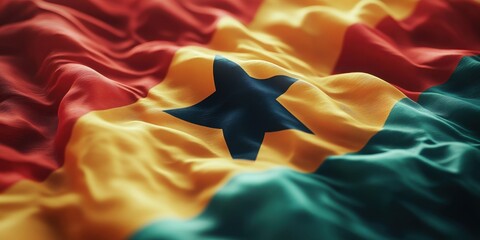 Ghanaian Flag Close Up: A Vibrant Display of National Pride and Identity