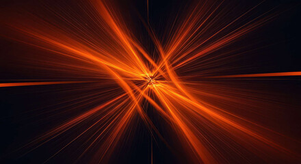 Obraz premium Abstract Orange Light Rays Burst Glowing Energy Lines Dynamic Radial Background