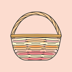 elegant illustration of a basket