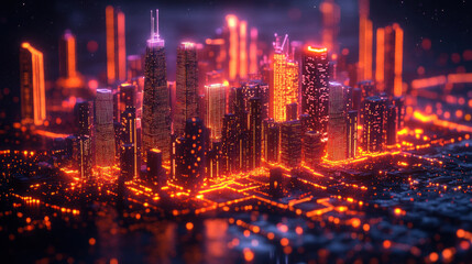 Holographic city planners designing AI-driven megacity expansions, refining real-time digital twin integration, optimizing futuristic sustainable architecture