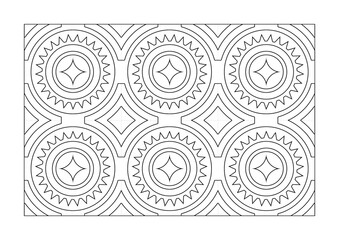 Geometric pattern coloring sheet
