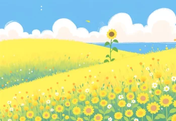 summer landscape with grass and flowers © Nittaya