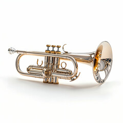 Naklejka premium <Trumpet Solo: Captivating Music Performance with Brass Instrument in Studio>