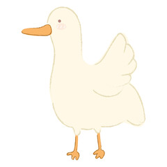 cute duck PNG with soft fluffy details. Perfect for farm-themed designs, kids' illustrations, and creative projects. High-quality, adorable, and fun