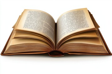 Open book isolated on transparent background on white background.