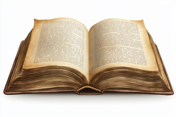 Obraz premium Open book isolated on transparent background on white background.