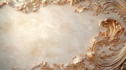 Elegant decorative frame design interior setting graphic art vintage style close-up view luxury aesthetic