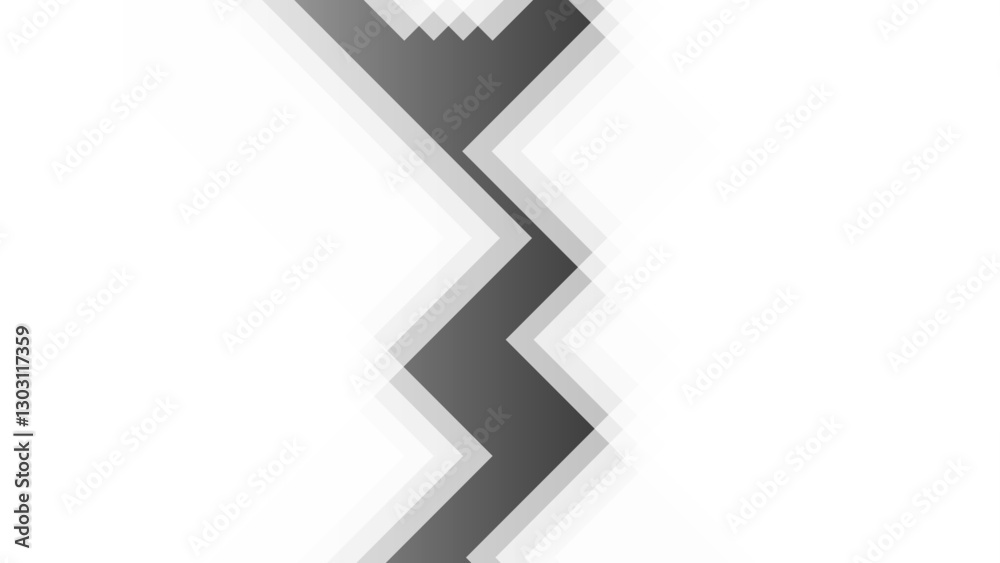 Poster Dynamic Momentum Abstract Rectangle Pattern Tech background. White and gray geometric pattern with silver light. Modern white and grey gradient color geometric backdrop design cube