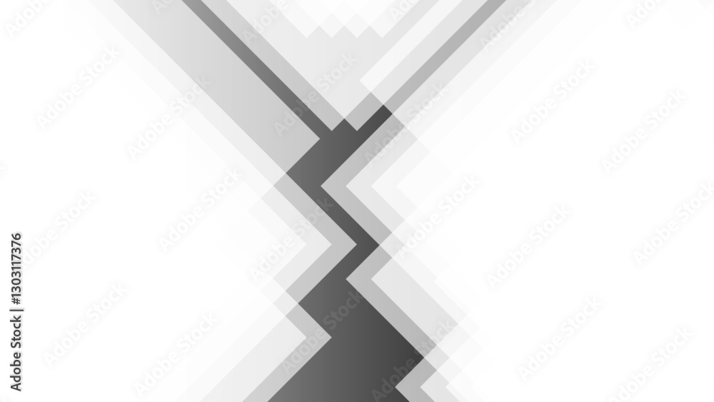 Aufkleber Dynamic Momentum Abstract Rectangle Pattern Tech background. White and gray geometric pattern with silver light. Modern white and grey gradient color geometric backdrop design cube