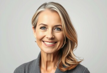 Obraz premium Portrait of a charming middle-aged woman