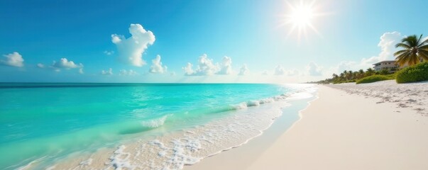 Sun-kissed white sand, turquoise water, Clearwater Beach, Florida , sky, sunshine, tropical