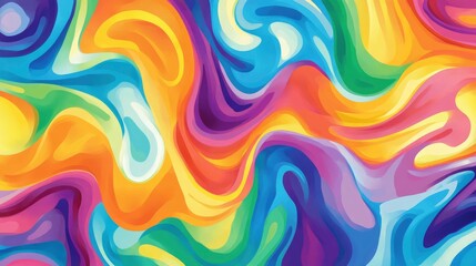 Obraz premium Tie-dye pattern with vibrant colors and swirling designs, symbolizing the free-spirited spirit of hippies during the Age of Aquarius