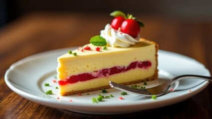 slice of birthday cake on a plate with a fork