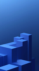 Fototapeta premium Abstract blue square background