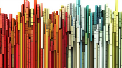 Obraz premium Vertical multi-colored lines background with white background