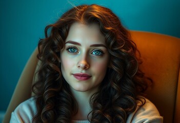 Fototapeta premium Photorealistic portrait of a whimsical dreamer