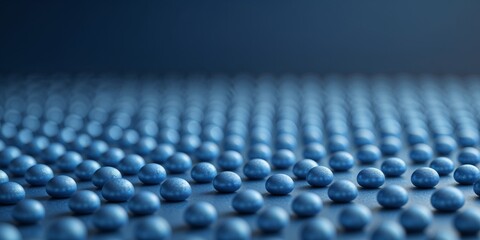 Obraz premium A blue background with many small blue circles.