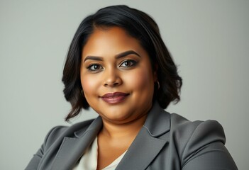 Fototapeta premium Portrait of a confident plus-size businesswoman