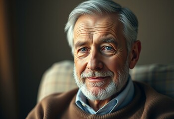 Obraz premium Contemplative senior gentleman portrait