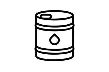 Oil Drum Container Barrel Flat Icon for Apps and Websites



