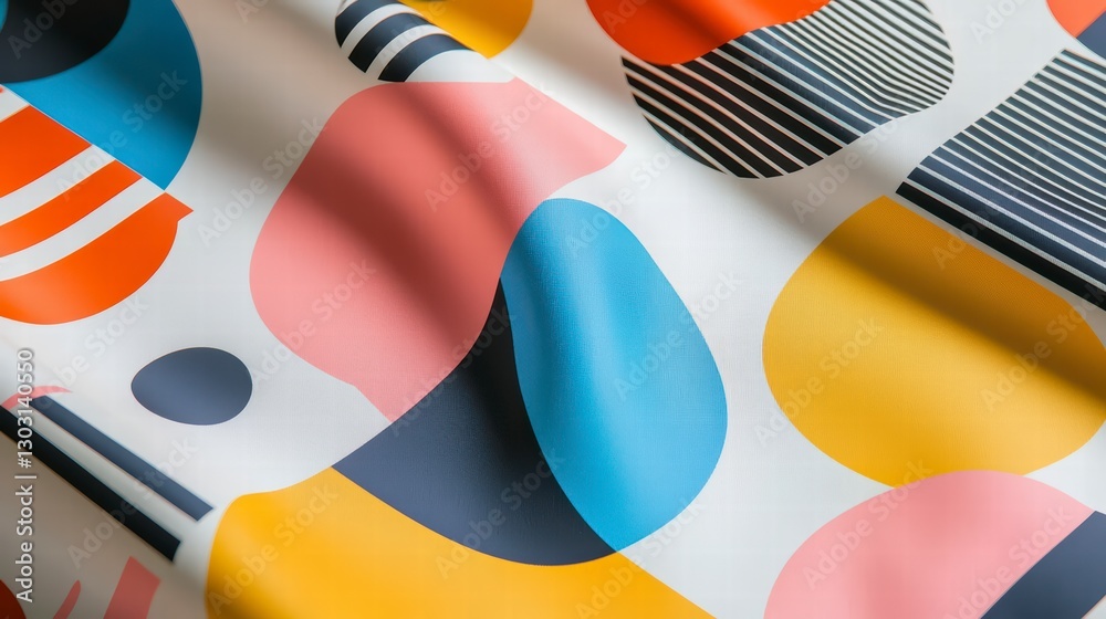 Poster abstract forms: an artistic display of vibrant and dynamic abstract forms, creating a visually capti