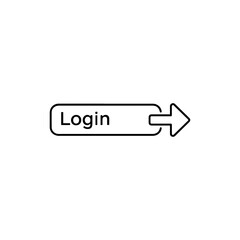 Login Enter Arrow Line Icon &ndash; Symbolizing Access and Authentication Process