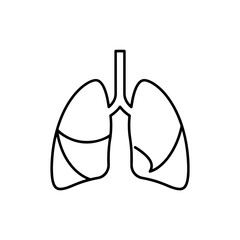 Lungs Medical Scan Icon &ndash; Symbol for Chest Imaging and Respiratory Health